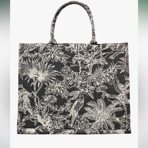 LAM GALLERY Retro Embroidery Jacquard Handbag Luxury Large Capacity Tote